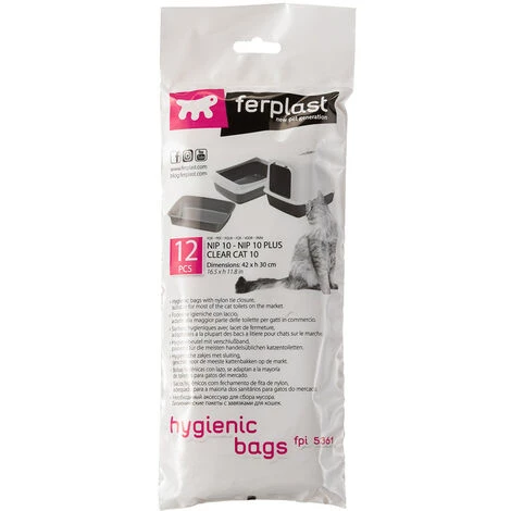 Ferplast FPI 5361 Sachets Hygiéniques Pour Litières Nip 10 Et Nip 10 Plus. Variante FPI 5361 - Mesures: 42 X H 30 Cm - 3 Ferplast FPI 5361 Sachets Hygiéniques Pour Litières Nip 10 Et Nip 10 Plus. Variante FPI 5361 - Mesures: 42 X H 30 Cm -