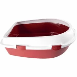 EBI Bac à Litière Avec Rebords Bordeaux