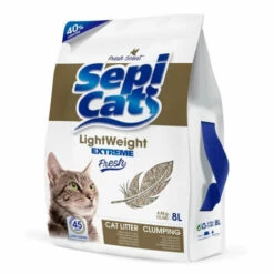 GLOBAL NETWORK Litière De Chat 8 Litres | Extreme Légère Sepicat Sable Absorbant Frais | Arena Animal Absorbant