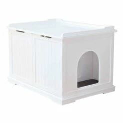 Cache Bac A Litière Taille 75 X 51 X 53 Cm Pour Chat - Trixie - Blanc