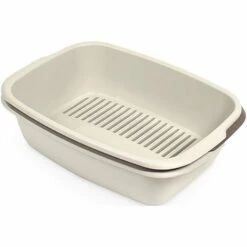 FERRIBIELLA Bac à Litière En Plastique Rigide 3 En 1 Pour Chats