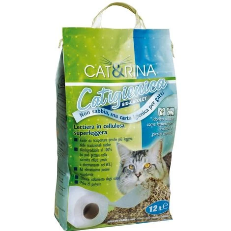 CAT&RINA Litière En Papier Bio-catolet Pour Chats Et Autres Animaux 12lt 3 CAT&RINA Litière En Papier Bio-catolet Pour Chats Et Autres Animaux 12lt