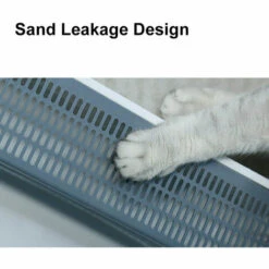 ASUPERMALL Semi-Clos Cat Bac A Litiere Amovible Anti-Splash Non-Collant Kitty Litiere Chat Toilette Avec Litiere Scoop, L -Promos Litière et bac à litière Magasin 26932515 4