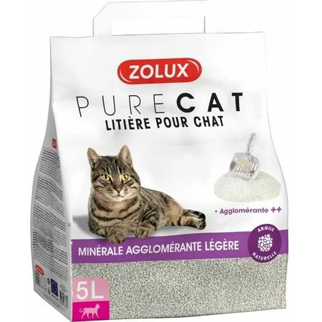 ZOLUX Litière Minérale Agglomérée Légère 5L Gris - Gris 3 ZOLUX Litière Minérale Agglomérée Légère 5L Gris - Gris