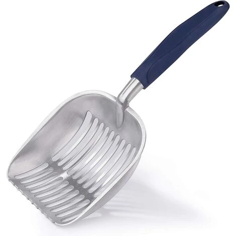 LITZEE Pelles à Litière Métal Pelle à Litière Pour Chat En Alliage D'aluminium Avec Long Manche Facile à Nettoyer Pour Animaux De Compagnie, Rayures De Droites 3 LITZEE Pelles à Litière Métal Pelle à Litière Pour Chat En Alliage D'aluminium Avec Long Manche Facile à Nettoyer Pour Animaux De Compagnie, Rayures De Droites