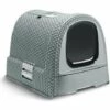 CURVER Maison De Toilette - Bleu Gris - Pour Chat - 51 X 38,5 X 39,5 Cm