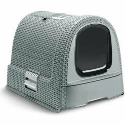 CURVER Maison De Toilette - Bleu Gris - Pour Chat - 51 X 38,5 X 39,5 Cm