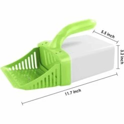 BARES Litière Pour Chat Pelle Et Litière Corbeille 2 En 1, Outil De Nettoyage Pour Animaux De Compagnie Avec Sac Poubelle, Nettoyage Du Sable Pour Litière Pour Chat (Option 2 Couleurs) (Color : Green) -Promos Litière et bac à litière Magasin 27829991 5