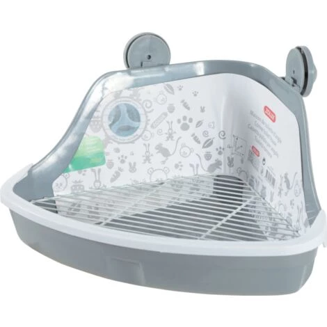 ZOLUX Maison De Toilettes D'angle Pour Rongeurs 32x25 Cm Gris 3 ZOLUX Maison De Toilettes D'angle Pour Rongeurs 32x25 Cm Gris