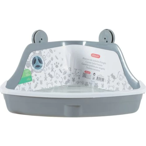 ZOLUX Maison De Toilettes D'angle Pour Rongeurs 32x25 Cm Gris 4 ZOLUX Maison De Toilettes D'angle Pour Rongeurs 32x25 Cm Gris – Image 2