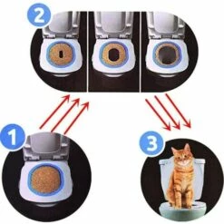 ILOVEMILAN Appareil De Formation à La Toilette Pour Chat Coussin De Toilette Pour Chat Coussin De Toilette Pour Chat -Promos Litière et bac à litière Magasin 27870564 3