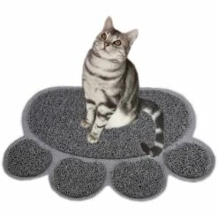 Triomphe Tapis De Litière Pour Chat Gris
