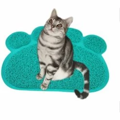 Triomphe Tapis De Litière Pour Chat Bleu