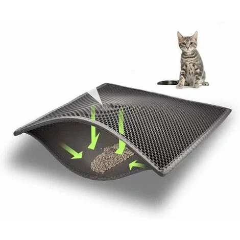 LITZEE Cat Litter Mat,Waterproof Non Toxic EVA,Cat Litter Tray Mat,Double Layer Honeycomb Design 3 LITZEE Cat Litter Mat,Waterproof Non Toxic EVA,Cat Litter Tray Mat,Double Layer Honeycomb Design