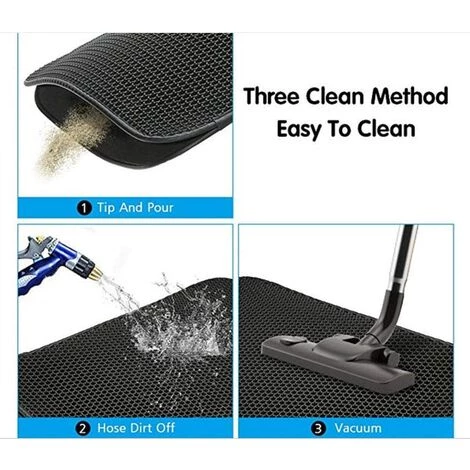 LITZEE Cat Litter Mat,Waterproof Non Toxic EVA,Cat Litter Tray Mat,Double Layer Honeycomb Design 5 LITZEE Cat Litter Mat,Waterproof Non Toxic EVA,Cat Litter Tray Mat,Double Layer Honeycomb Design – Image 3