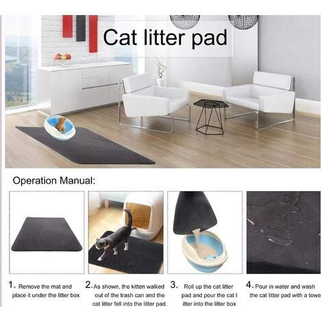 LITZEE Cat Litter Mat,Waterproof Non Toxic EVA,Cat Litter Tray Mat,Double Layer Honeycomb Design 7 LITZEE Cat Litter Mat,Waterproof Non Toxic EVA,Cat Litter Tray Mat,Double Layer Honeycomb Design – Image 5