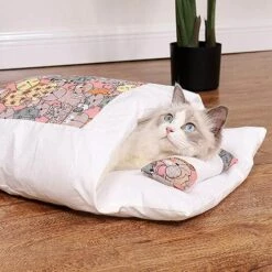 ILOVEMILAN Litière Pour Animaux De Compagnie Litière Pour Chat Sac De Couchage Pour Chat Amovible Et Lavable Couette Pour Chat Chenil Litière Pour Chat Sac De Couchage Pour Chat Rose S -Promos Litière et bac à litière Magasin 28092991 3