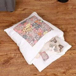 ILOVEMILAN Litière Pour Animaux De Compagnie Litière Pour Chat Sac De Couchage Pour Chat Amovible Et Lavable Couette Pour Chat Chenil Litière Pour Chat Sac De Couchage Pour Chat Rose S -Promos Litière et bac à litière Magasin 28092991 5