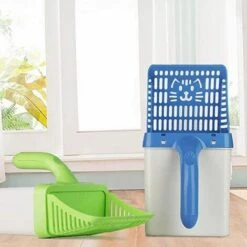 BETTERLIFE Pelle Pour Animaux De Compagnie Pelle à Litière Pour Chat Fournitures Pour Animaux De Compagnie Pelle à Litière Pour Chat 2 En 1 30 * 15 * 16 Cm Bleu -Promos Litière et bac à litière Magasin 28260284 4