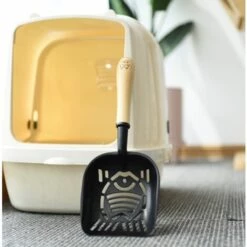 BETTERLIFE Pelle Pour Animaux De Compagnie Pelle à Litière Pour Chat Fournitures Pour Animaux De Compagnie Pelle à Litière Pour Chat En Bois Massif En Acier Inoxydable -Promos Litière et bac à litière Magasin 28260301 3