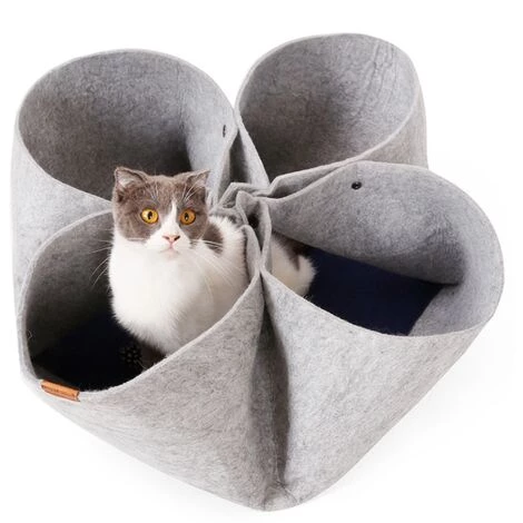 BETTERLIFE Litière Pour Chat Créatif Litière Pour Chat De Pétale De Fleur Design Original Quatre Saisons Tapis De Lit Animal De Compagnie Chat Tunnel Fonction De Chat Variable (gris) 3 BETTERLIFE Litière Pour Chat Créatif Litière Pour Chat De Pétale De Fleur Design Original Quatre Saisons Tapis De Lit Animal De Compagnie Chat Tunnel Fonction De Chat Variable (gris)