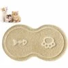 Perle Rare Tapis De Litière Pour Chat Napperon Pour Chat Tapis De Sol Pour Chat Tapis De Litière Pour Chat Tapis De Toilette Pour Chat Tapis De Litière Pour Chat En Forme De 8 (beige -Promos Litière et bac à litière Magasin 29868151 1
