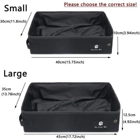 ABCRITAL Litière Portable Pour Chats, Litière Pliable, Légère, Souple Et Étanche, Idéale Pour Voyager 4 ABCRITAL Litière Portable Pour Chats, Litière Pliable, Légère, Souple Et Étanche, Idéale Pour Voyager – Image 2