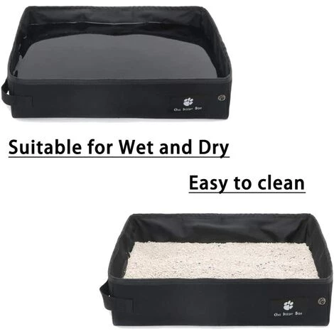 ABCRITAL Litière Portable Pour Chats, Litière Pliable, Légère, Souple Et Étanche, Idéale Pour Voyager 6 ABCRITAL Litière Portable Pour Chats, Litière Pliable, Légère, Souple Et Étanche, Idéale Pour Voyager – Image 4