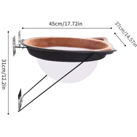 Betterlife Chat Hamac Space Capsule Litière Pour Chat Jouet Pour Chat Ventouse Chat Hamac Marron= 4 Betterlife Chat Hamac Space Capsule Litière Pour Chat Jouet Pour Chat Ventouse Chat Hamac Marron= – Image 2