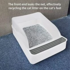 ABCRITAL Bac À Litière Pour Chat, Bac À Litière Pour Chat, Bac À Litière Pour Chat Semi-Fermé Anti-Éclaboussures, Bac À Litière Pour Chat Déodorant Avec Pelle À Litière Pour Chat. Convient Aux Chatons. -Promos Litière et bac à litière Magasin 30070255 3