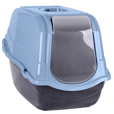 BRICOLINE Maison Pour Toilette Chat - L 55 X L 40 X H 40 Cm - Bleu 3 BRICOLINE Maison Pour Toilette Chat - L 55 X L 40 X H 40 Cm - Bleu