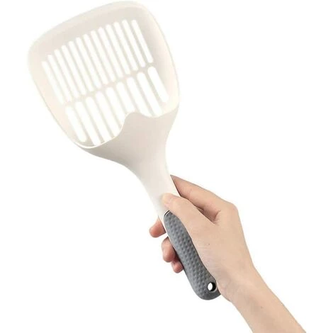 LONGZIMING Pelle à LitièRe Pour Chats,Scoop De LitièRe Pour Animaux,Pelle à DéJections Pour Chat,Fabriqué En Plastique PP Durable Avec PoignéE Confortable,Outil De Nettoyage Pour Animaux De Compagnie(Blanc/Gris) 4 LONGZIMING Pelle à LitièRe Pour Chats,Scoop De LitièRe Pour Animaux,Pelle à DéJections Pour Chat,Fabriqué En Plastique PP Durable Avec PoignéE Confortable,Outil De Nettoyage Pour Animaux De Compagnie(Blanc/Gris) – Image 2