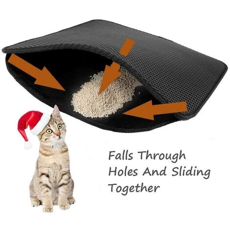 AIDUCHO Tapis Pour Chat Double Structure Litière Litière Tapis Sous-couche Pour Litière 3 AIDUCHO Tapis Pour Chat Double Structure Litière Litière Tapis Sous-couche Pour Litière