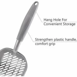 AIDUCHO Pelle à Litière Métal Avec Long Manche Pour Chat Animaux-Gris -Promos Litière et bac à litière Magasin 32751879 5