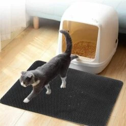 AIDUCHO Tapis Litière Chat Couvre Litière EVA Couche Etanche Chiot Double Schichte En Nid D'abeille Design Pour Maison Extérieur Déferrent Taille (30 * 30cm) -Promos Litière et bac à litière Magasin 32752047 3