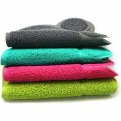 AIDUCHO PVC Forme De Patte Chat Chien Tapis Bac à Litière Couverture Antidérapant Nourriture Eau Bol Alimentation Plateau Rose -Promos Litière et bac à litière Magasin 32752053 3