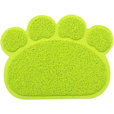 AIDUCHO PVC Forme De Patte Chat Chien Tapis Bac à Litière Couverture Antidérapant Nourriture Eau Bol Alimentation Plateau 3 AIDUCHO PVC Forme De Patte Chat Chien Tapis Bac à Litière Couverture Antidérapant Nourriture Eau Bol Alimentation Plateau