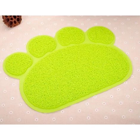 AIDUCHO PVC Forme De Patte Chat Chien Tapis Bac à Litière Couverture Antidérapant Nourriture Eau Bol Alimentation Plateau 4 AIDUCHO PVC Forme De Patte Chat Chien Tapis Bac à Litière Couverture Antidérapant Nourriture Eau Bol Alimentation Plateau – Image 2
