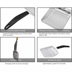 AIDUCHO Pelle à Litière Pour Chat Deep Pelle Tamis En Métal 10 AIDUCHO Pelle à Litière Pour Chat Deep Pelle Tamis En Métal -Promos Litière et bac à litière Magasin 32752652 4