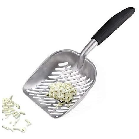 AIDUCHO Pelle à Litière Métal Avec Long Manche Pour Chat Animaux-Noir 3 AIDUCHO Pelle à Litière Métal Avec Long Manche Pour Chat Animaux-Noir