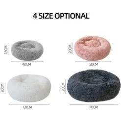 AIDUCHO Panier Rond En Peluche Pour Chat Et Chien -Promos Litière et bac à litière Magasin 32753254 4