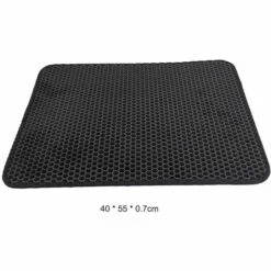 ASUPERMALL Tapis De Litiere Pour Animaux De Compagnie Eva Tapis De Trappeur De Litiere De Chat Lavable Impermeable Tapis De Litiere De Chat Pliable Tapis A Double Couche, Noir Petit - Noir Petit