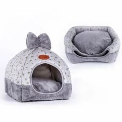 Betterlife Litière Pour Chat Maison De Chat D'hiver Fermée Villa De Chat Pliante En Peluche Fournitures Pour Animaux De Compagnie Yourte Chenil Voiture, Blue Owl XL -Promos Litière et bac à litière Magasin 35648320 3