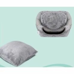 Betterlife Litière Pour Chat Maison De Chat D'hiver Fermée Villa De Chat Pliante En Peluche Fournitures Pour Animaux De Compagnie Yourte Chenil Voiture, Blue Owl XL -Promos Litière et bac à litière Magasin 35648320 4