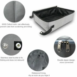 HAPPYSHOPPING Boite A Litiere Pour Chat De Voyage Boite A Litiere Pour Chat Portable Avec Couvercle Pliable Etanche Pour Les Voyages En Plein Air,modele:S 11 HAPPYSHOPPING Boite A Litiere Pour Chat De Voyage Boite A Litiere Pour Chat Portable Avec Couvercle Pliable Etanche Pour Les Voyages En Plein Air,modele:S -Promos Litière et bac à litière Magasin 35797255 5
