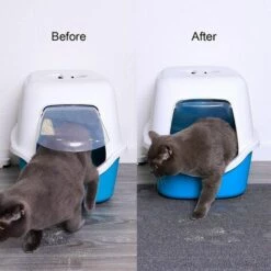 Kueatily Gris 30 * 40cm Tapis Pour Bac à Litière Tapis Imperméable D?Alimentation/de Bac à Litière Pour Chat Et Chien -Promos Litière et bac à litière Magasin 35883363 3