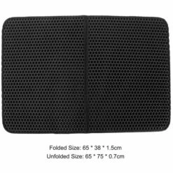 HAPPYSHOPPING Tapis De Litiere Pour Animaux De Compagnie EVA Tapis De Trappeur De Litiere Pour Chat Impermeable Et Lavable Tapis De Litiere Pour Chat Pliable Tapis Double Couche, Modele: Noir Extra Large - Modele:Noir Extra Large