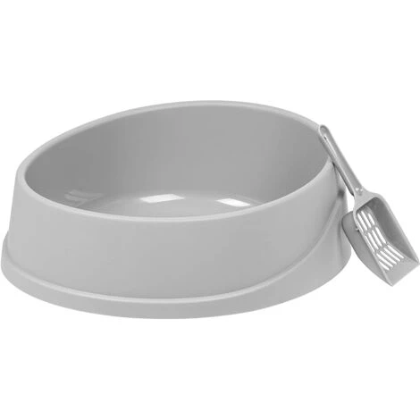 Iris Ohyama, Litière / Bac à Litière Intérieur Poli, Compact, Pelle Incluse Pour Chat - Open Top Cat Litter Pan OCLP-390, Gris 3 Iris Ohyama, Litière / Bac à Litière Intérieur Poli, Compact, Pelle Incluse Pour Chat - Open Top Cat Litter Pan OCLP-390, Gris