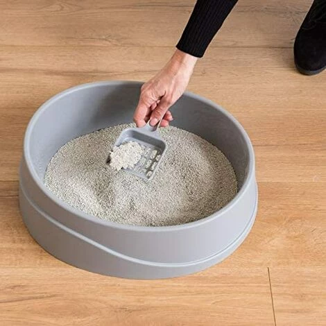 Iris Ohyama, Litière / Bac à Litière Intérieur Poli, Compact, Pelle Incluse Pour Chat - Open Top Cat Litter Pan OCLP-390, Gris 6 Iris Ohyama, Litière / Bac à Litière Intérieur Poli, Compact, Pelle Incluse Pour Chat - Open Top Cat Litter Pan OCLP-390, Gris – Image 4
