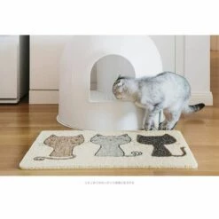 AIDUCHO Tapis De Litière Pour Chats, Tapis En PVC, Imperméable Et Antidérapant, Idéal Comme Tapis à Gamelles Pour Chats, Chiens, Chiots(60 X40cm) -Promos Litière et bac à litière Magasin 36883853 3